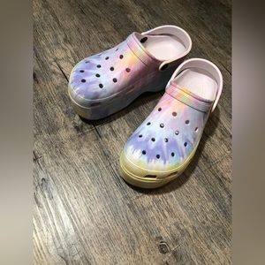Cape Robbin tie dyed Gardner Croc Clogs/platform- size 10